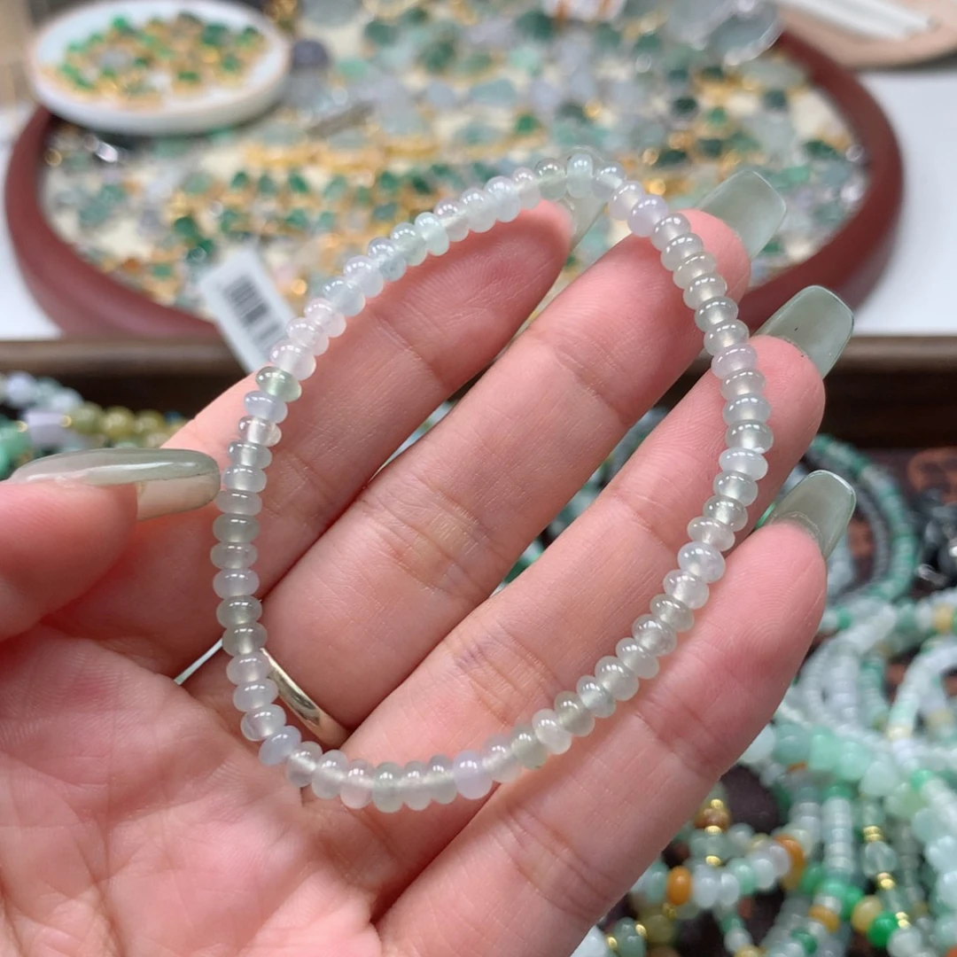 散珠翡翠鼓珠手串