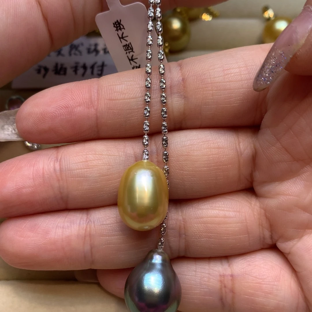 海水珍珠银S925镶嵌颈饰