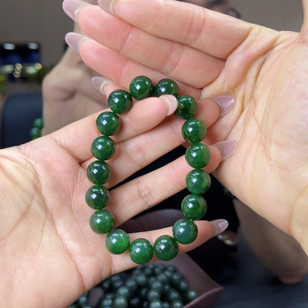 未镶嵌手串和田玉天然和田玉俄碧五号坑料12