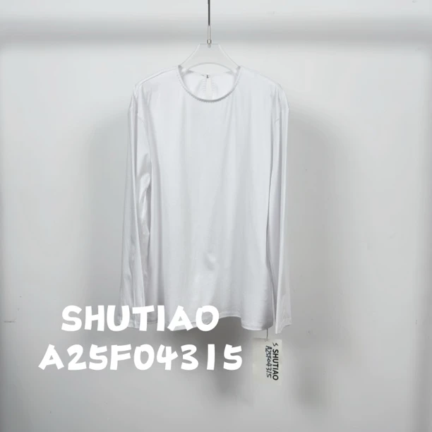 【SHUTIAO】2025夏季：新款小众设计款T恤A25F04315