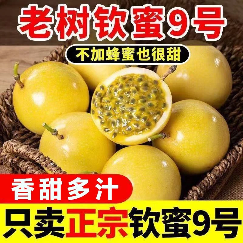 J9 广西正宗钦蜜九号百香果新鲜现摘当季水果香甜多汁农家种植