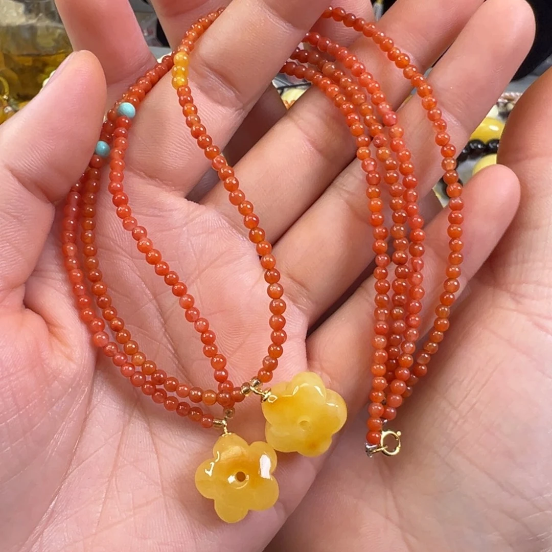 蜜蜡裸石未镶嵌多样性发一个