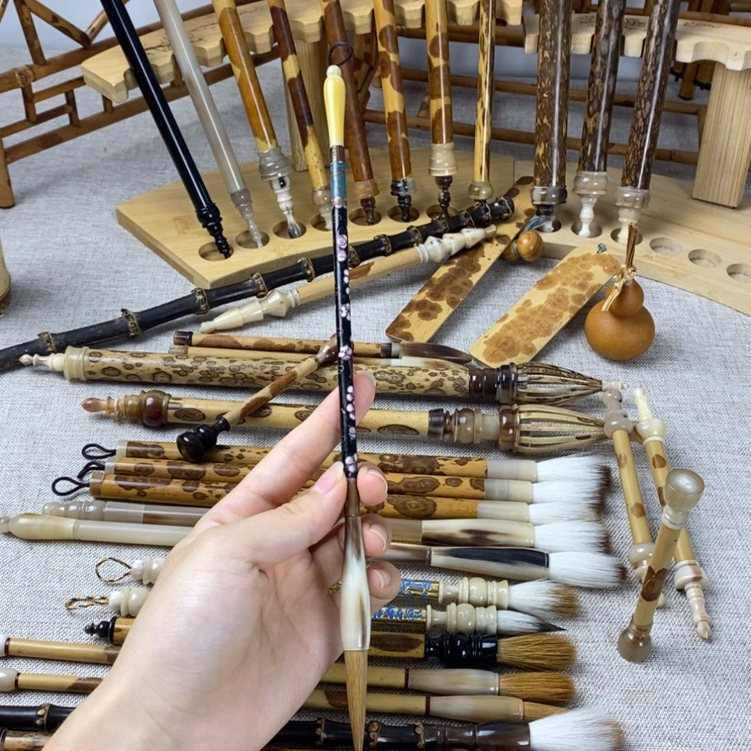 长锋纯狼中大楷景泰蓝笔杆