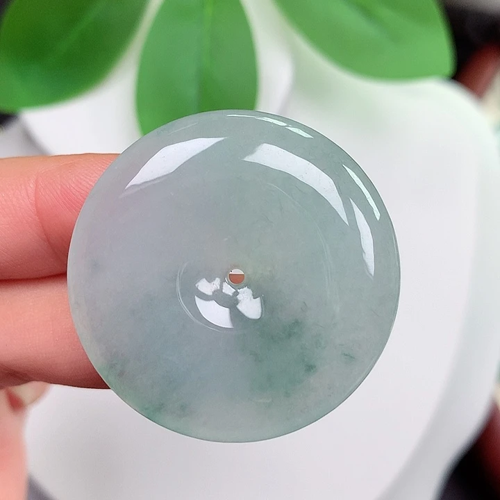 颈饰未镶嵌翡翠平安扣 34.5x6.4mm