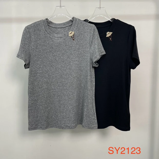 【臻雅】绣帽子天丝羊毛针织短袖