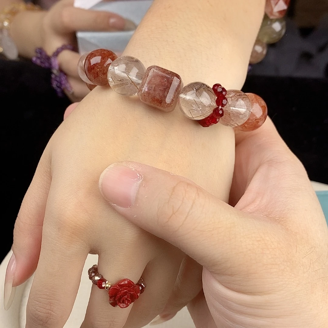 银S925镀金镶嵌手链水晶