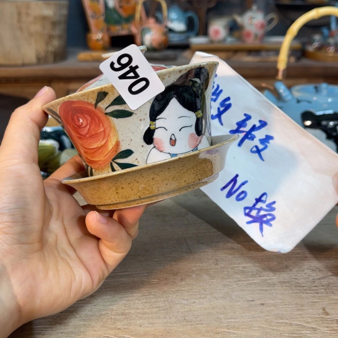 长***7壶素浅陶瓷手工手绘
