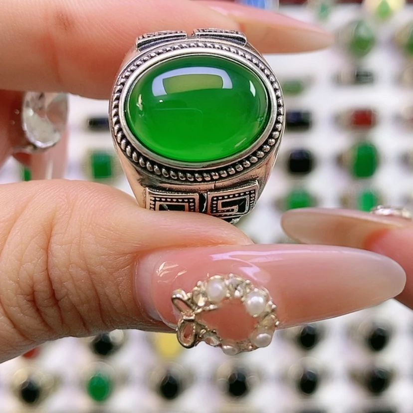 【闪购商品】银S925镶嵌戒指玛瑙/玉髓@**少