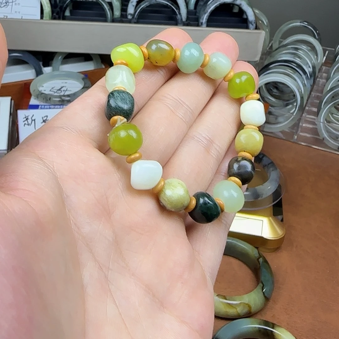 合金蛇纹石玉手镯
