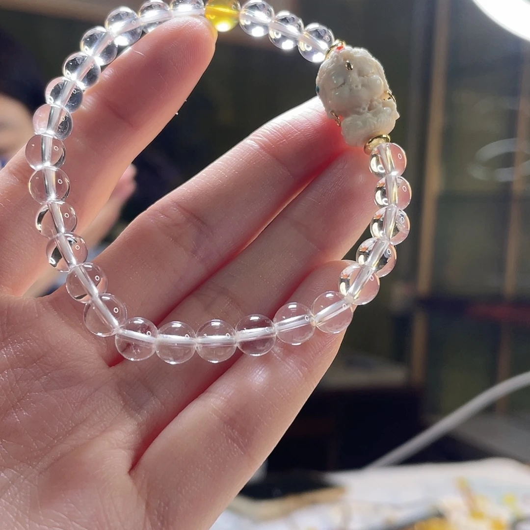 琥珀未镶嵌裸石手串