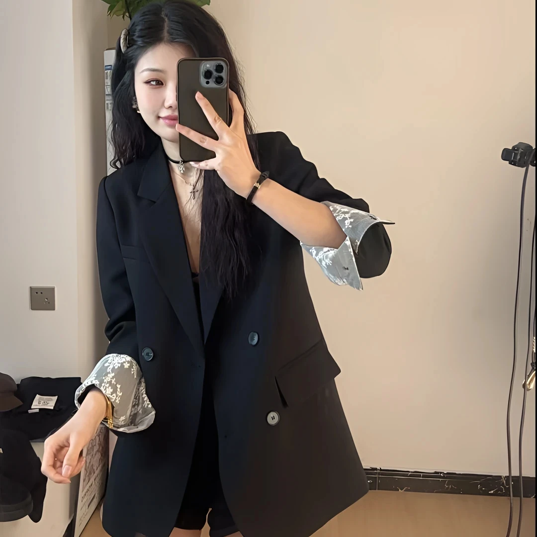 【蕾丝西装】高级感外套女小个子2025春季设计感新款韩版