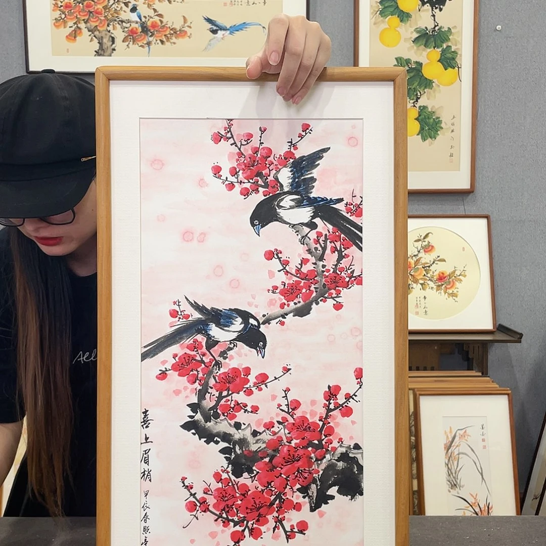 书法手绘带框尺寸：36*69