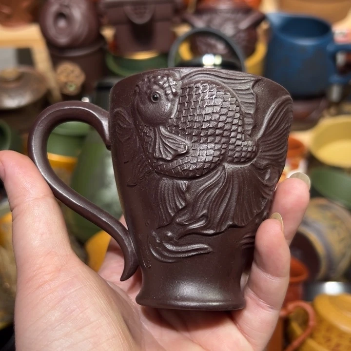 紫砂茶杯宜兴紫砂主人杯