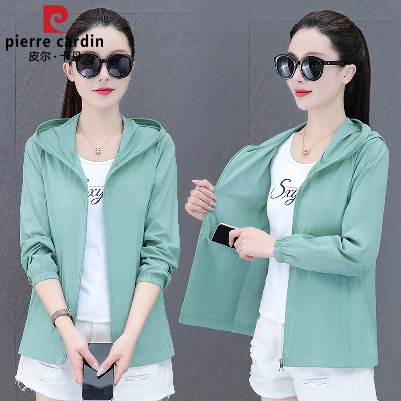 皮尔卡丹2025夏季新款防晒衣女款薄款时尚透气冰丝防紫外线皮肤衣