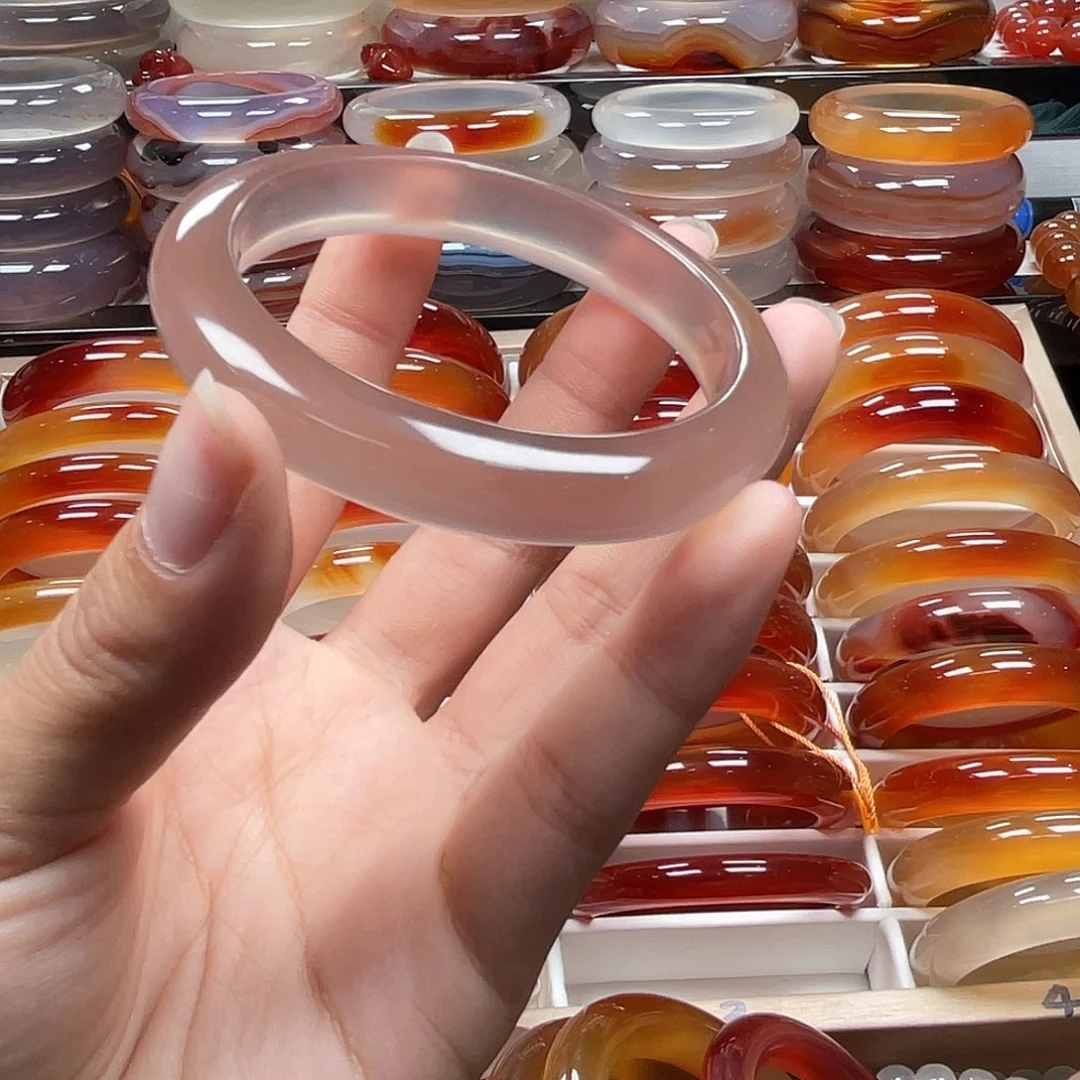 玛瑙/玉髓手镯未镶嵌粉****主