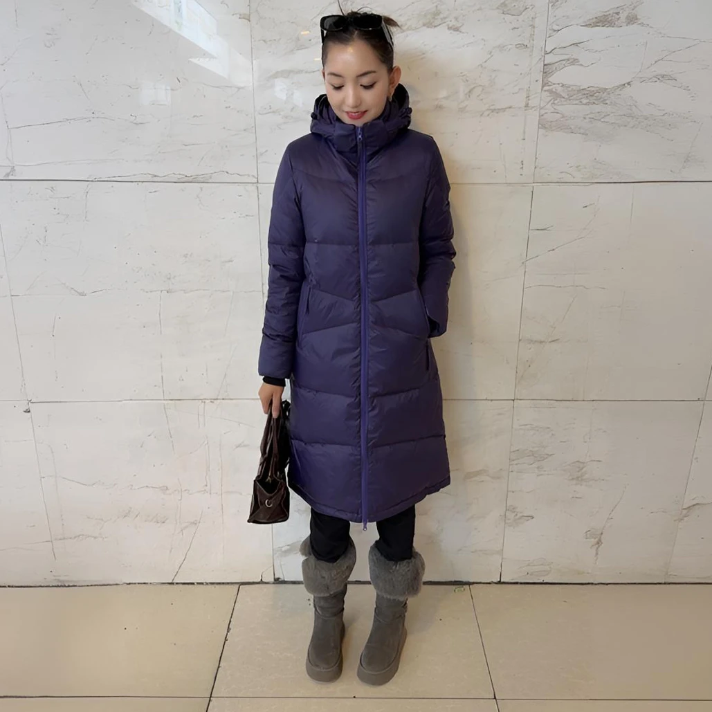 长款羽绒外套 帽子可以取