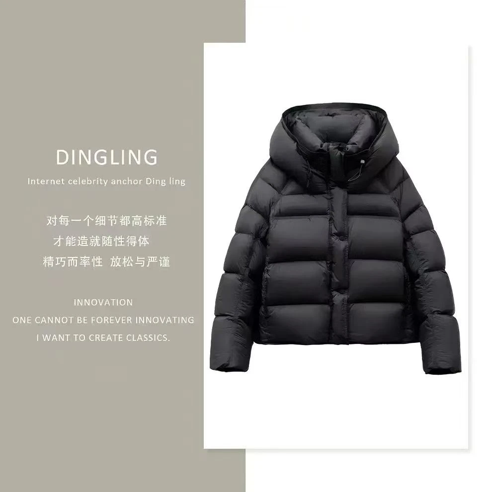 【90鹅绒】泡芙五防超轻超软高奢90鹅绒冬季韩版泡芙女短款加厚连帽