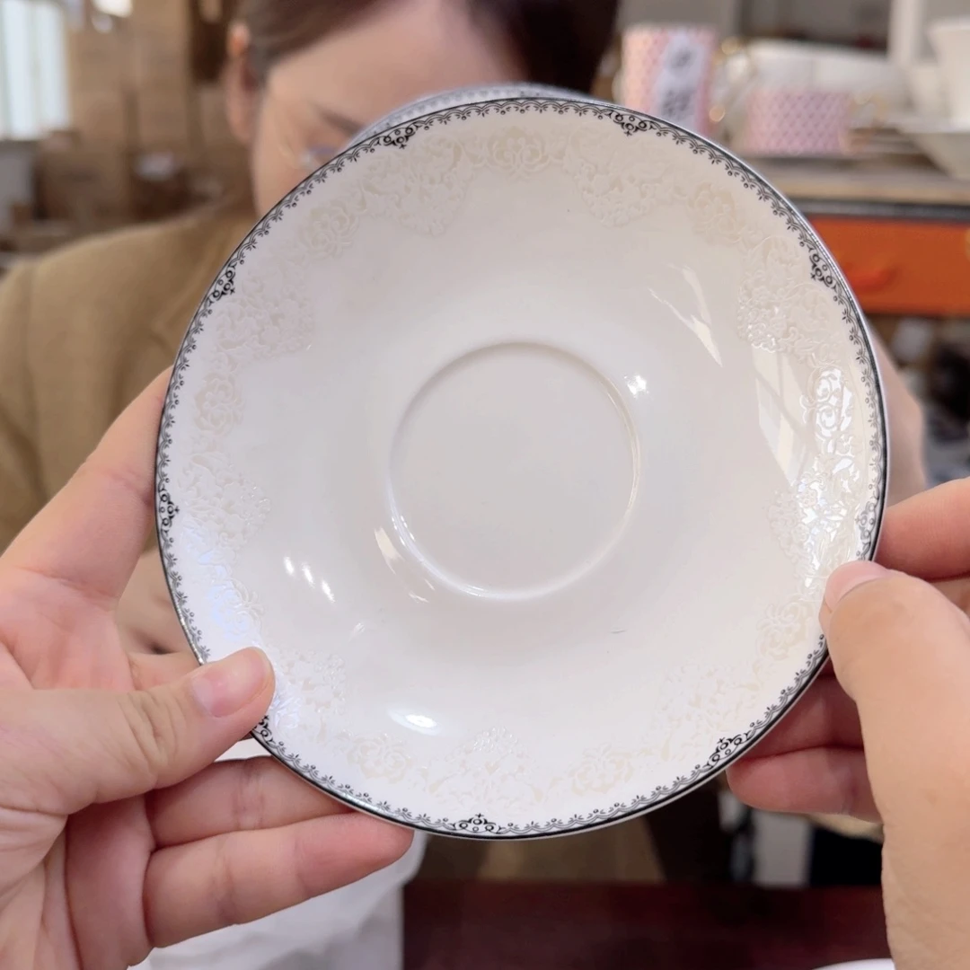 骨瓷骨瓷6英寸味碟15cm 6个实用外贸骨瓷all in