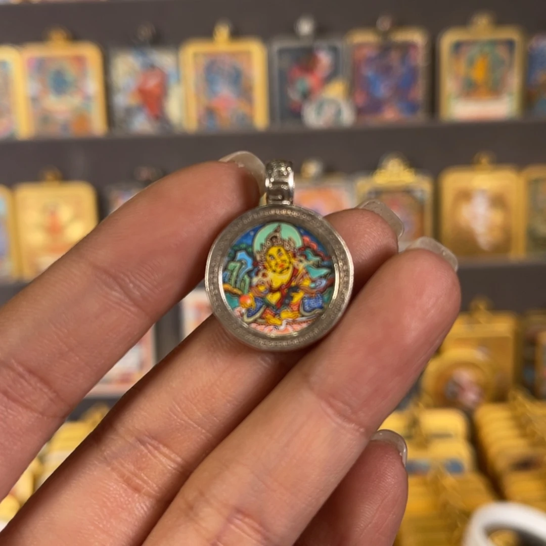 吊坠美*黄老爷青海热贡唐卡