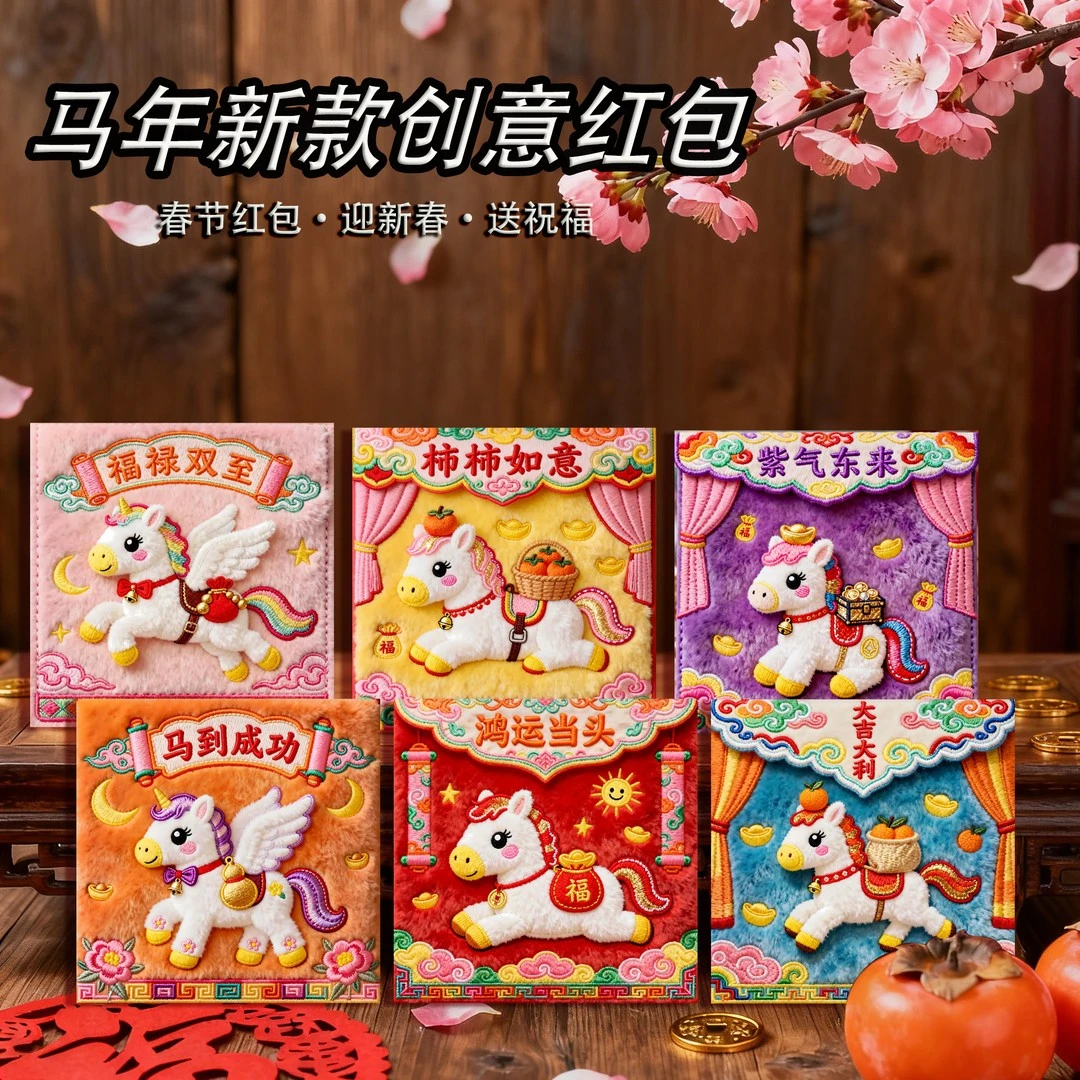 【儿童压岁包】2026马年新年创意卡通红包新春过年春节通用利是封