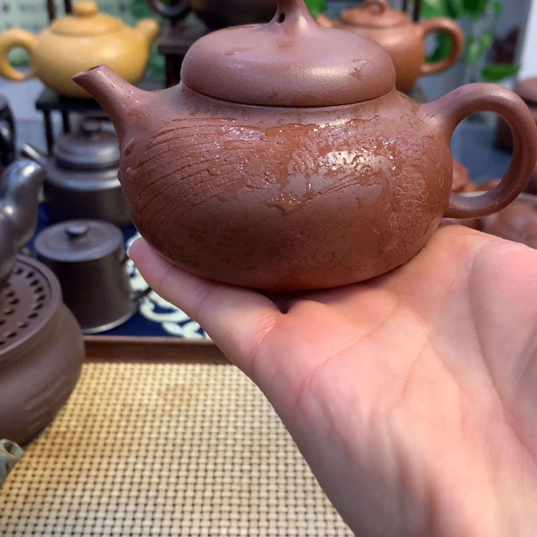 紫砂茶壶宜兴原矿紫泥150cc