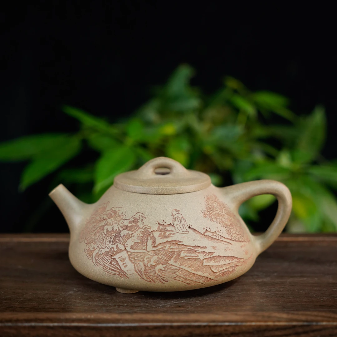 GSZS-4749   实力派   宜兴手工紫砂   子冶石瓢