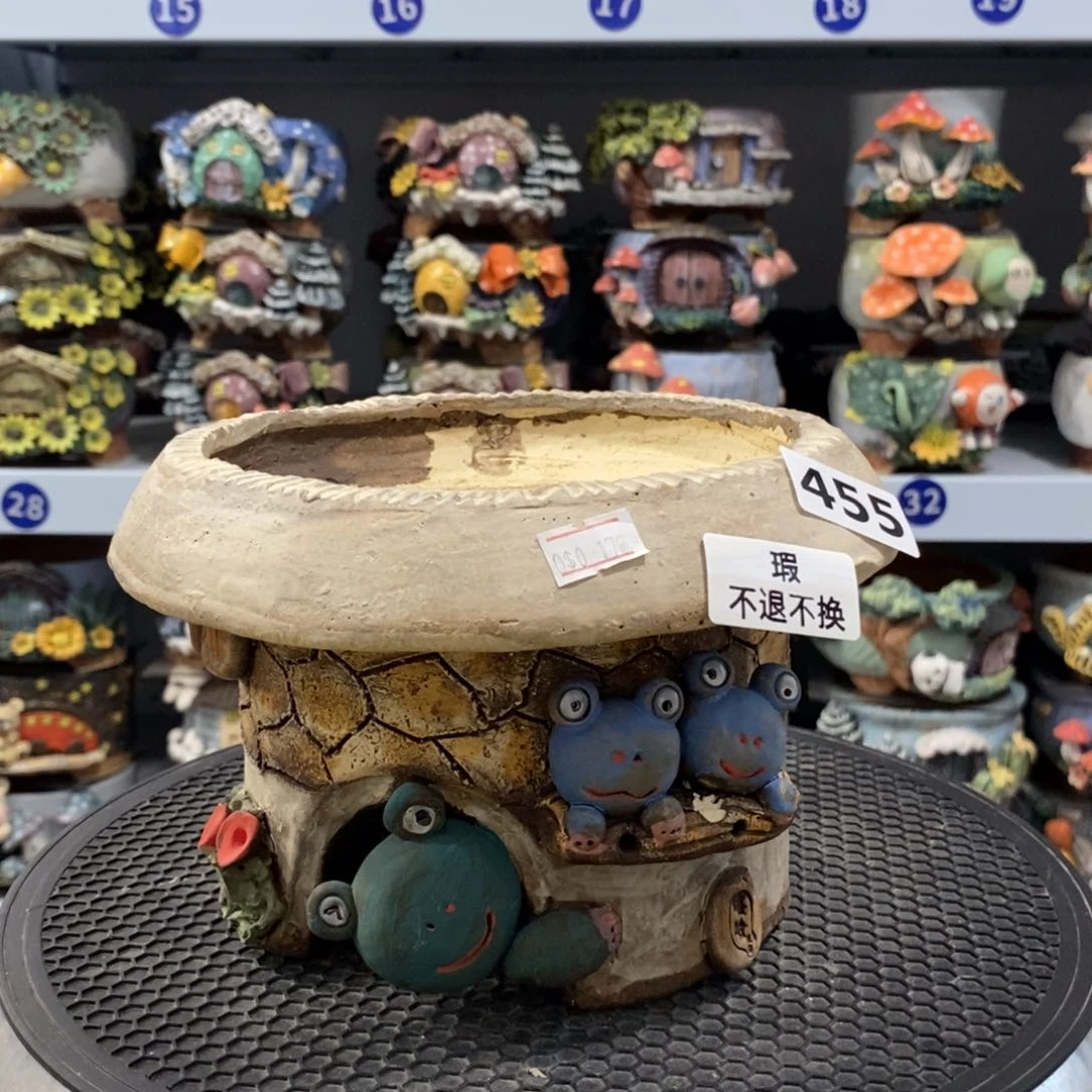 红陶王***头瑕疵花盆不退不换