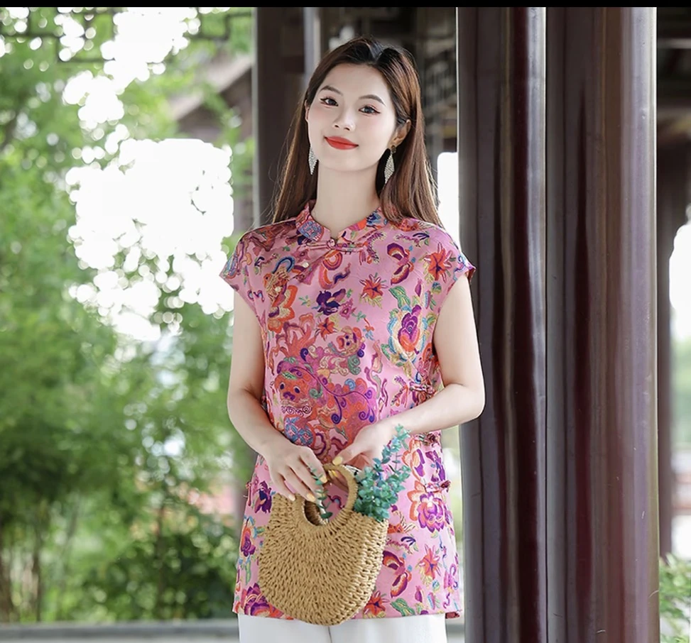 【大博奶奶专属】双排扣中式旗袍上衣+裤子