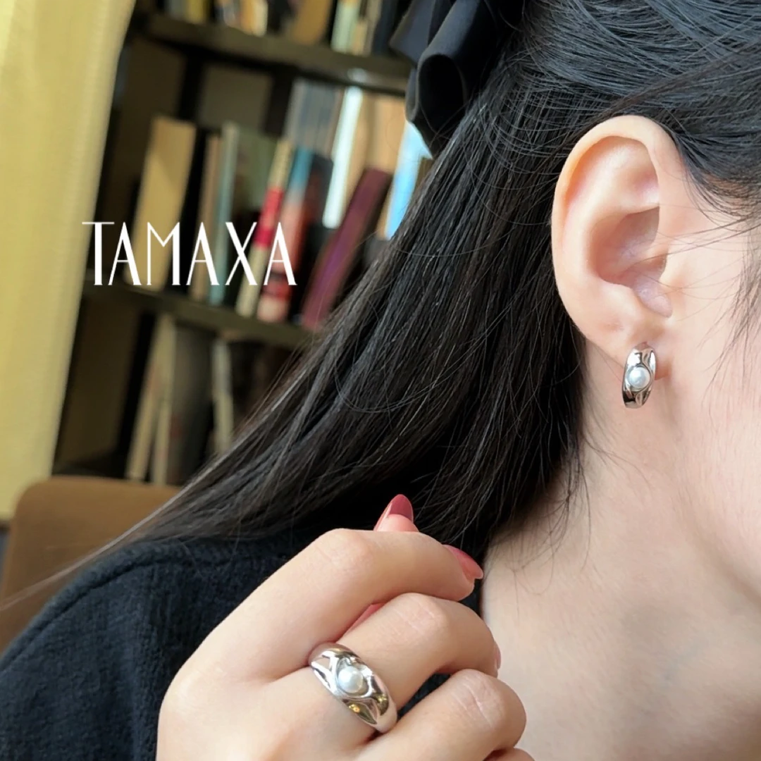 925银耳饰 Tamaxa纯银两件套