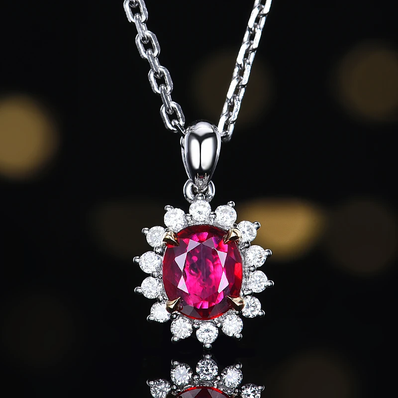 主石0.46克拉 18K金 天然红宝石戒指