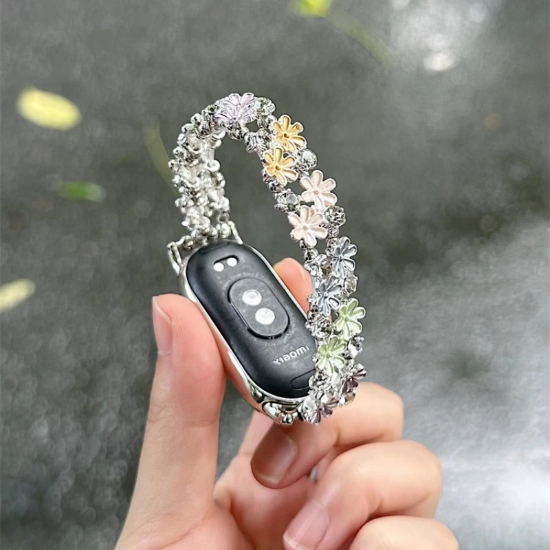 适用手环9pro表带弹力版红米Watch4/8pro百搭小米9/7pro油画珊瑚