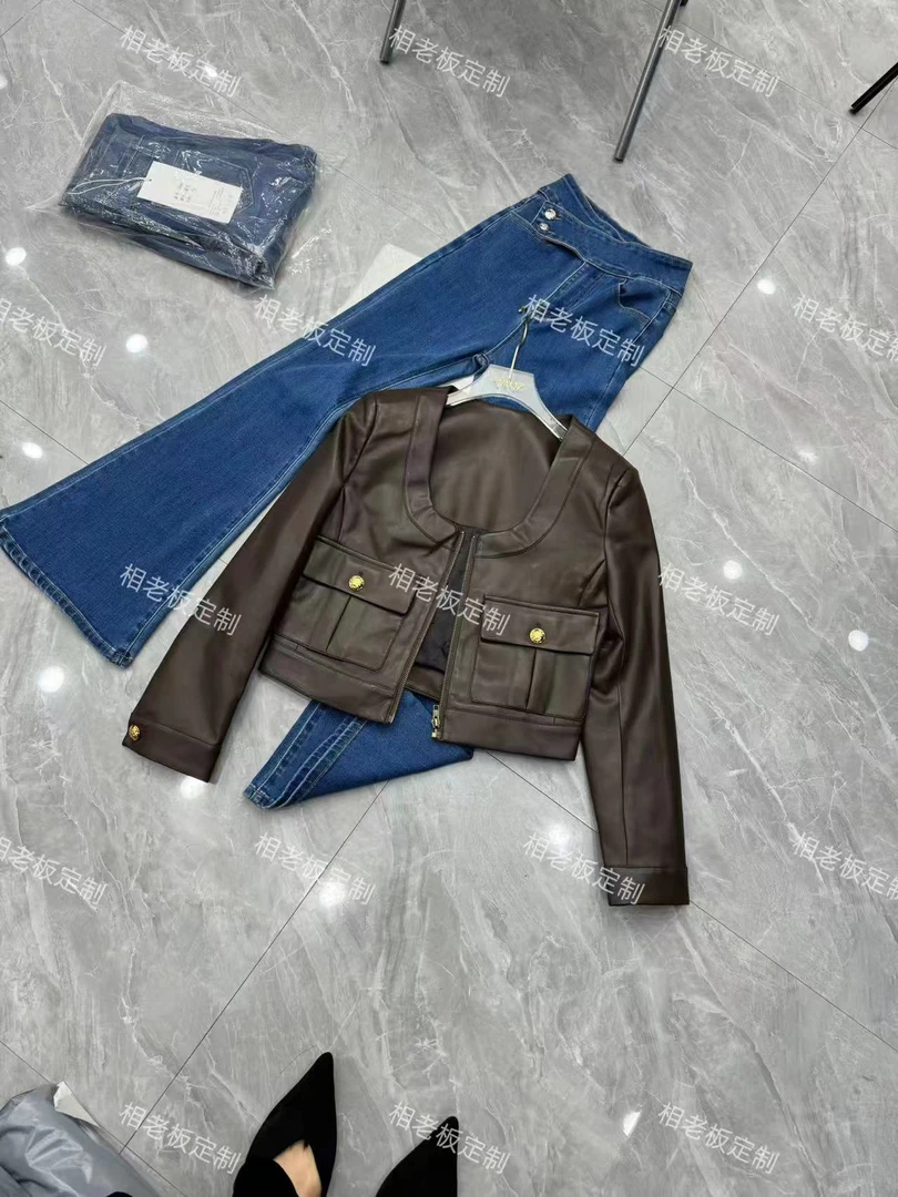 相老板【精选新品】1583-春款潮流时尚短款皮衣外套