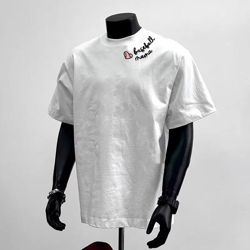 230g重磅不透夏季潮流美式涂鸦印花圆领短袖t恤百搭宽松上衣透气