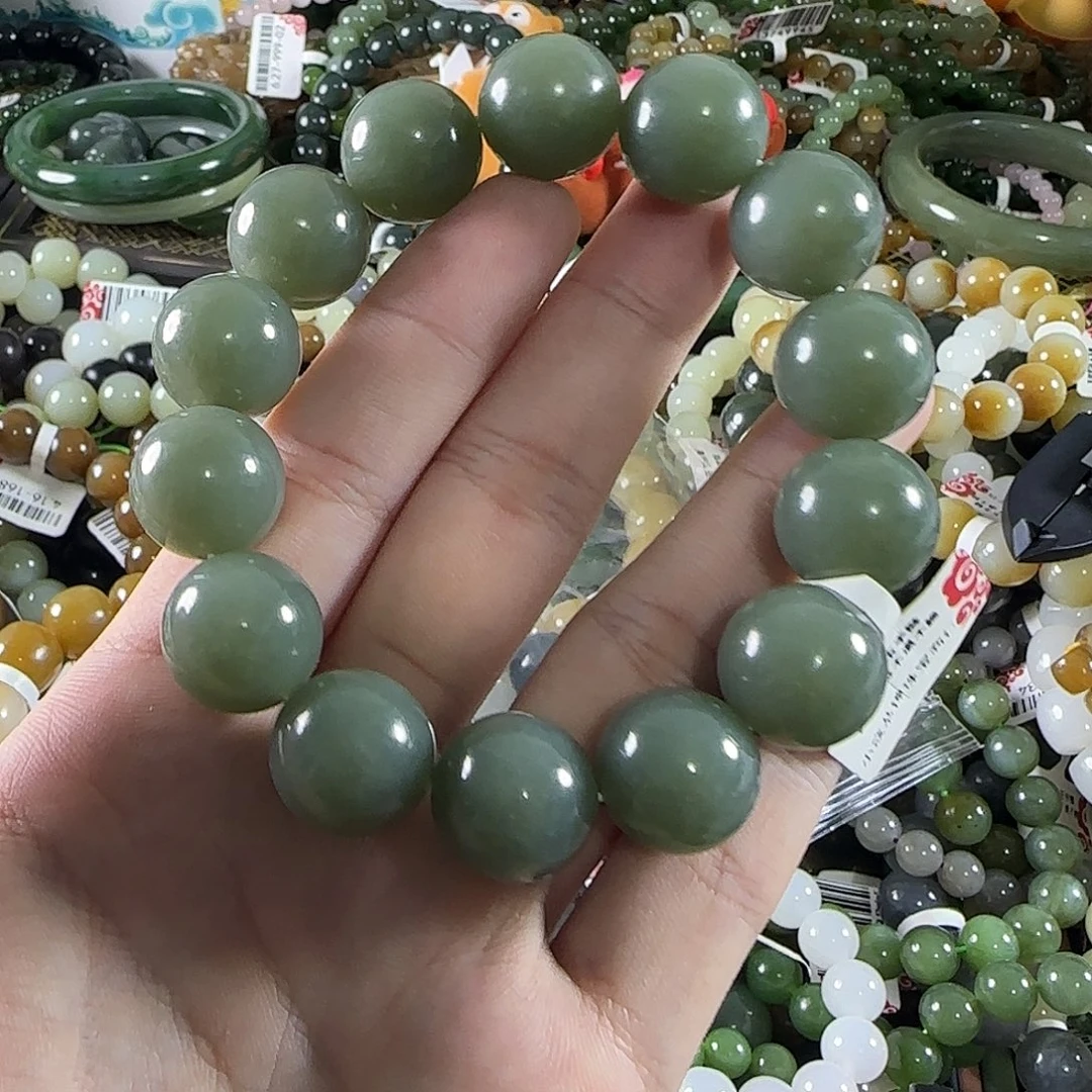 和田玉未镶嵌手链63