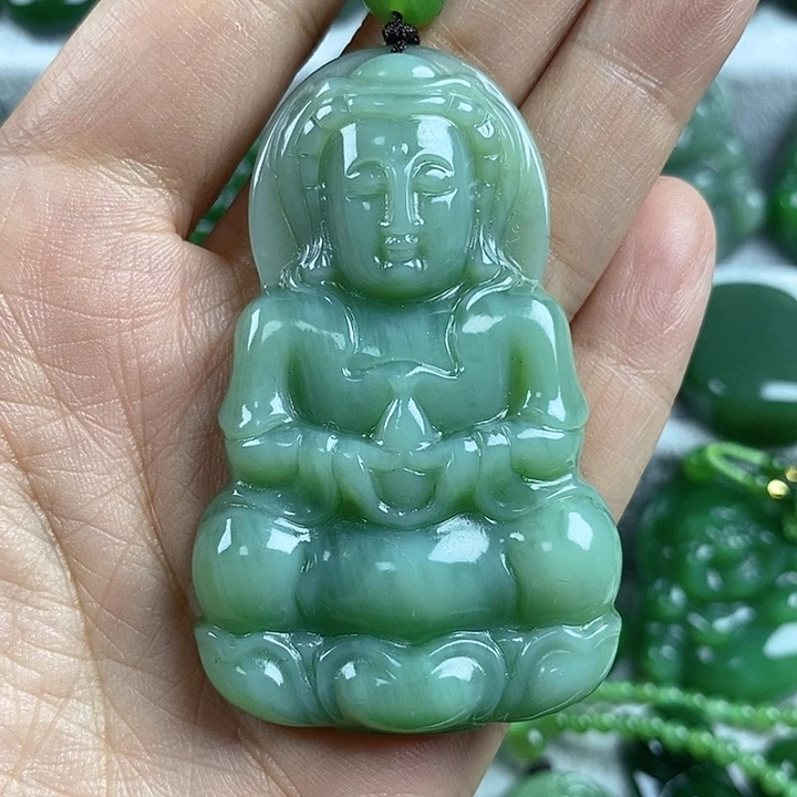 吊坠(不含链)未镶嵌和田玉（碧玉）