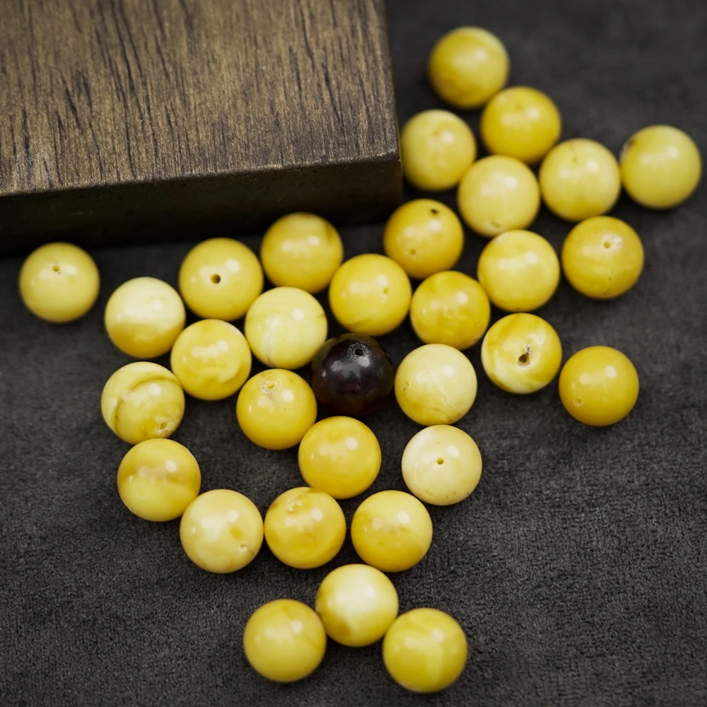 【发2颗】8.5MM+蜜蜡散珠DIY文玩珠宝HP62