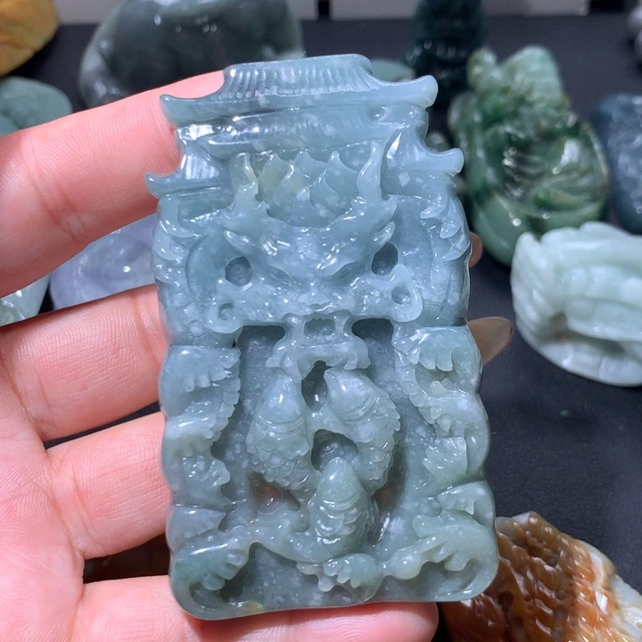 翡翠未镶嵌颈饰保真天然A货翡翠