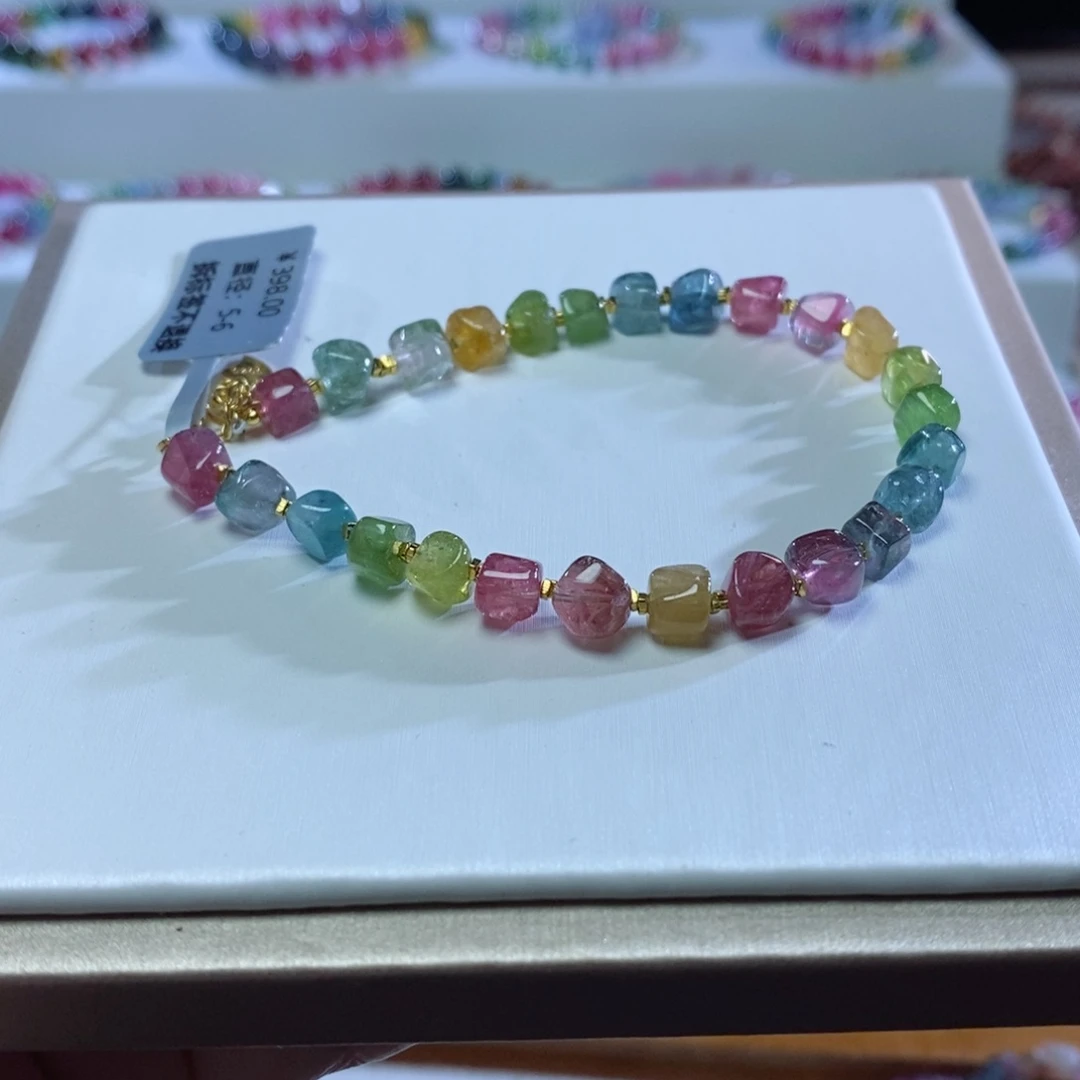 碧玺手链未镶嵌宝**w方糖