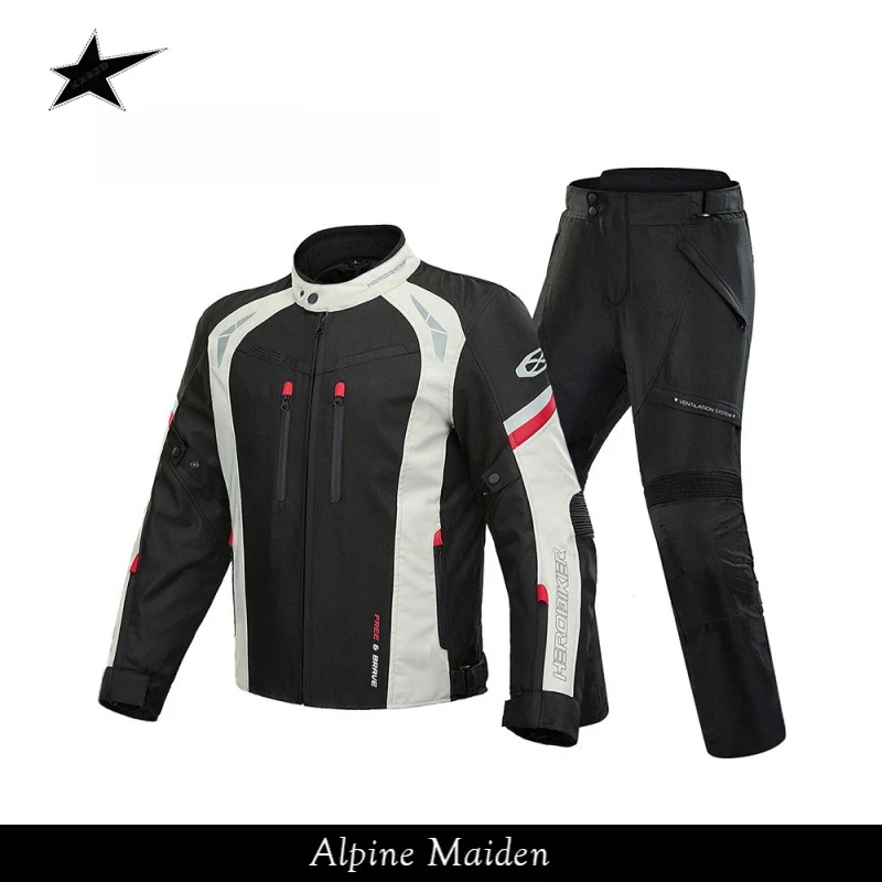 A星Alpine Maiden四季防水摩托车骑行服套装可拆卸机车防摔护具夏