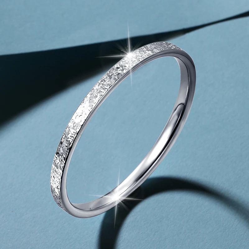 pt950铂金手镯女时尚碎冰冰白金镯子轻奢超闪固口手镯简约手环