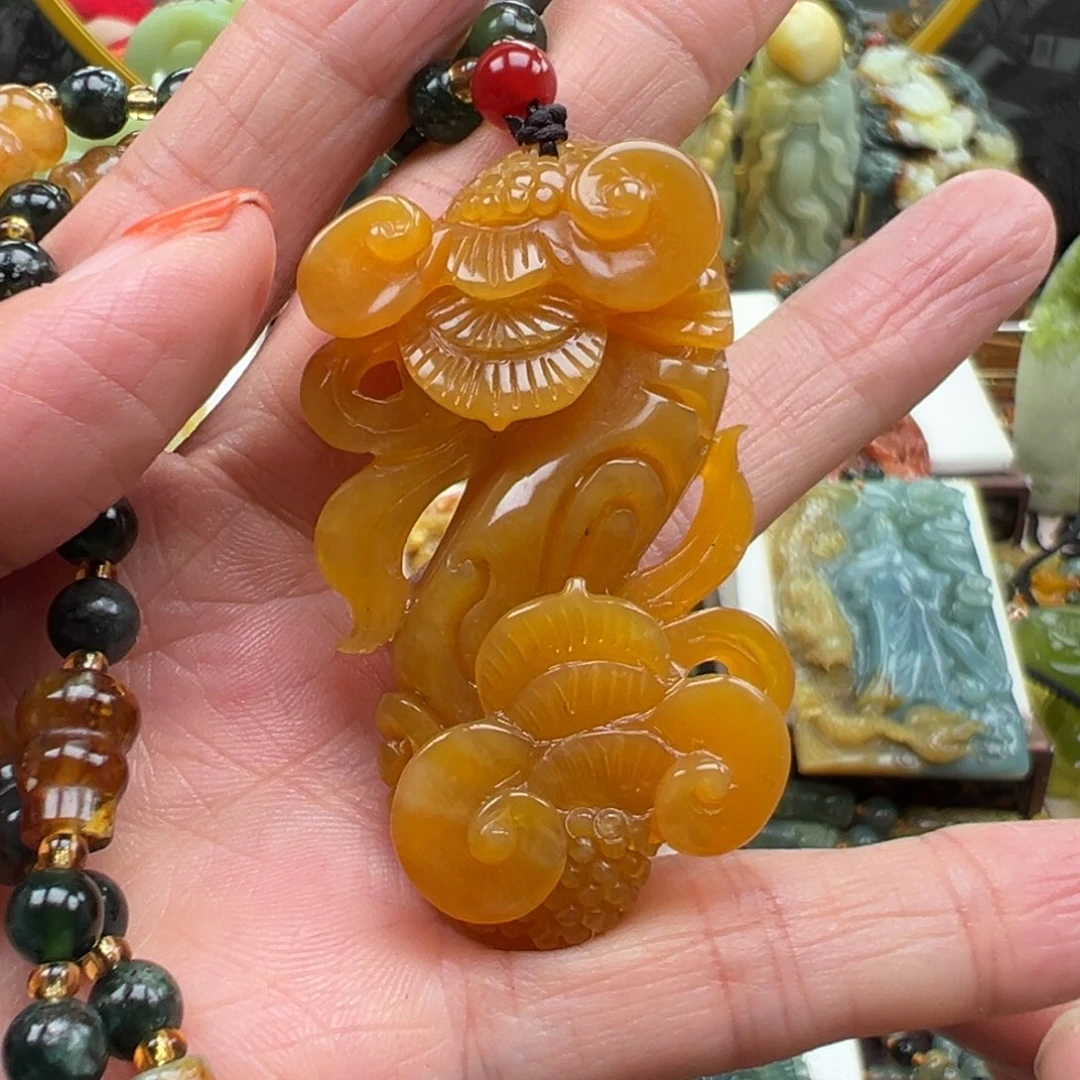 岫玉未镶嵌挂件挂件