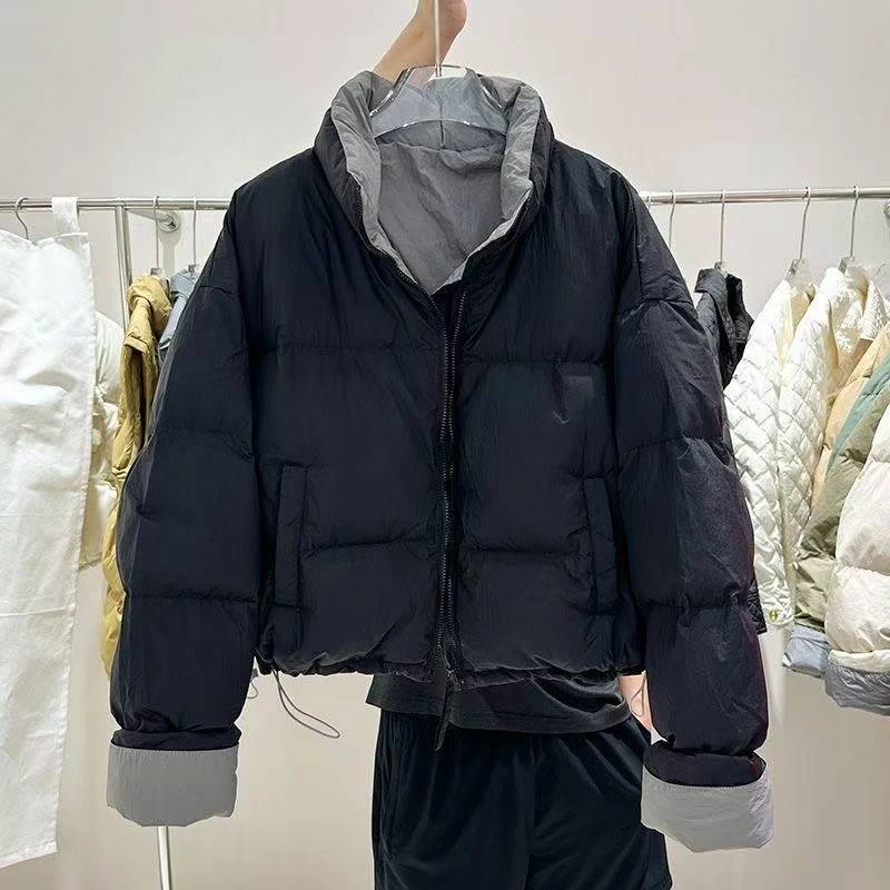 韩版棉服女新款冬季宽松加厚高端洋气双面穿短款外套保暖百搭