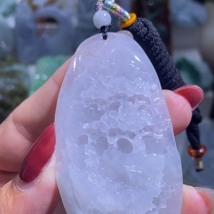 【闪购商品】翡翠未镶嵌颈饰山水