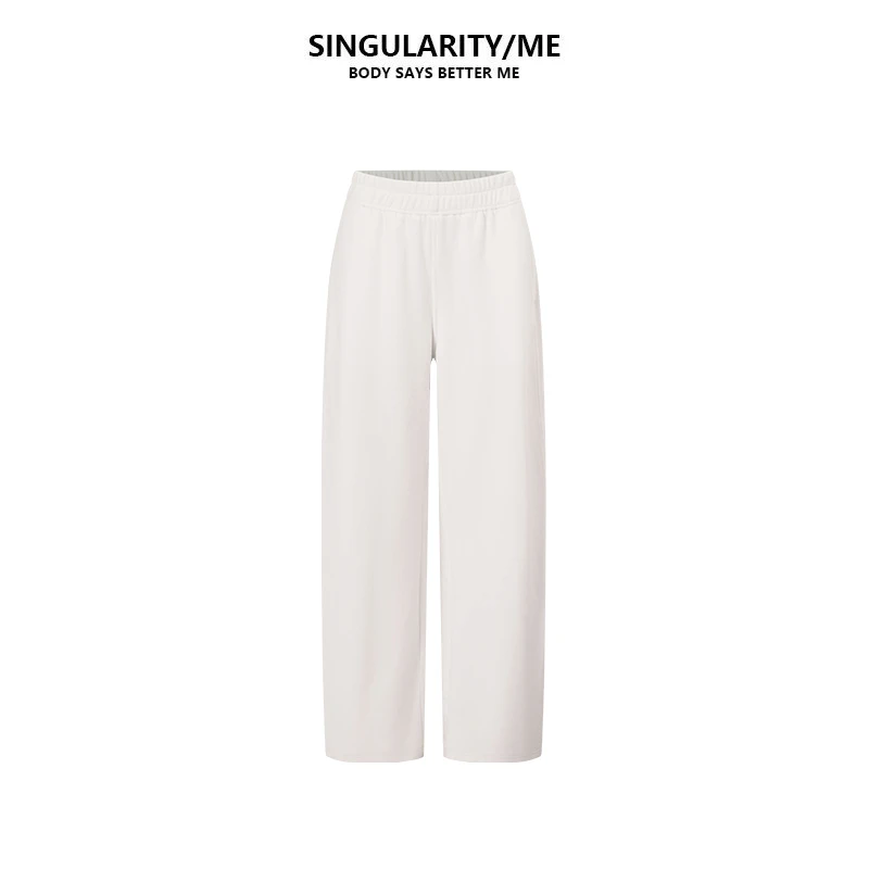 Singularity Me 10A 9062 松紧腰显瘦弯刀裤秋冬时髦阔腿裤休闲裤