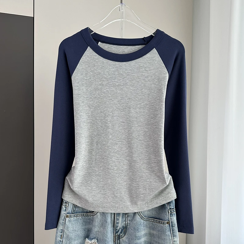 2025年新款春秋季薄款内搭长袖T恤法式螺纹打底衫显瘦上衣女冬