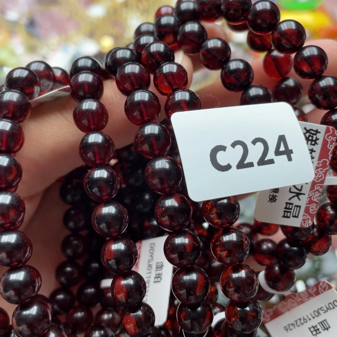 未镶嵌琥珀手链多样性发一只