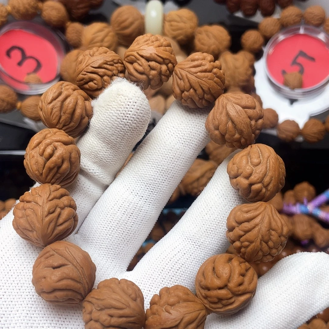 把件桃核豹子头手串20尺寸13颗