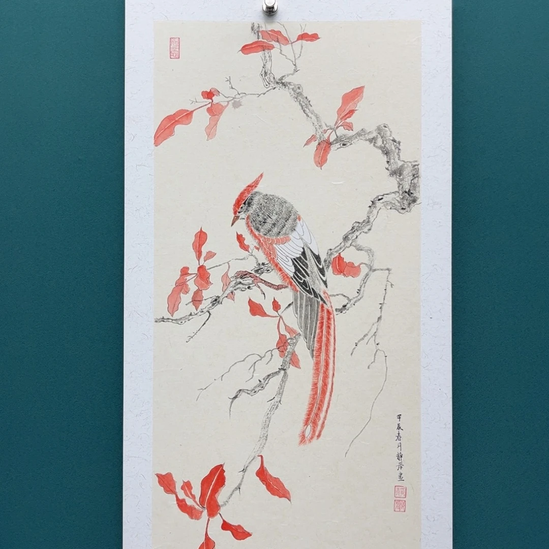 国画艺术家真人手绘