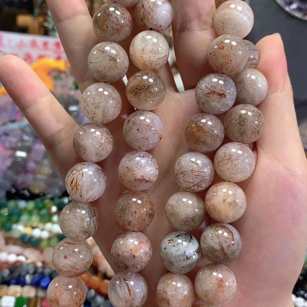 未镶嵌玛瑙/玉髓珠宝半成品彩金超七一条卡16mm
