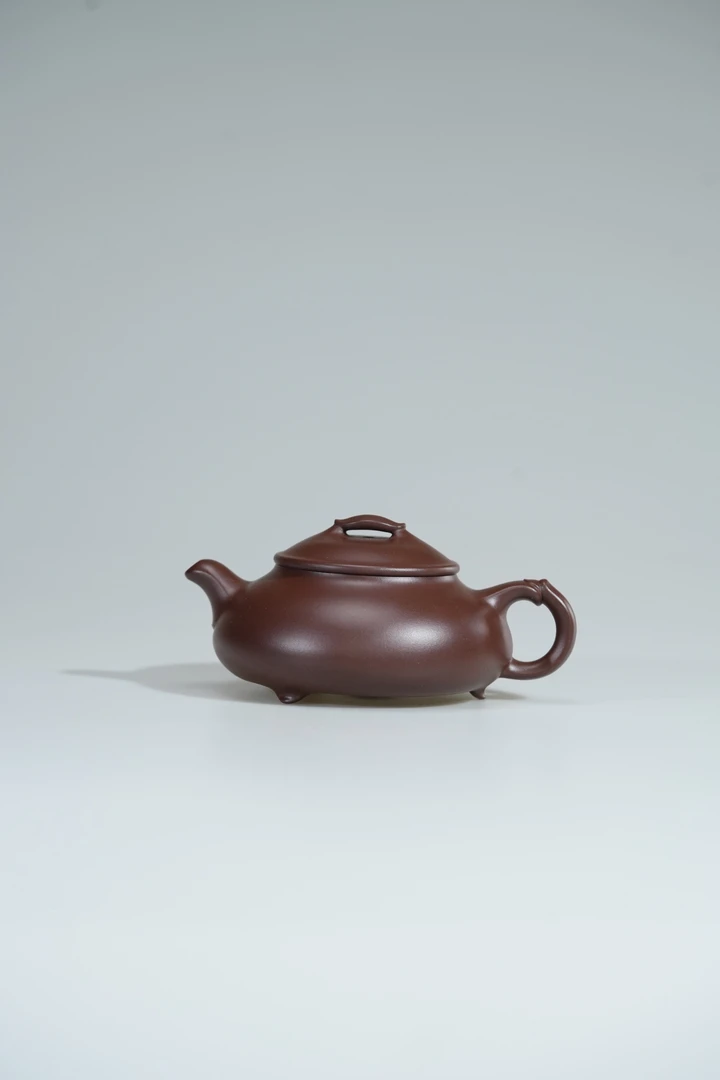 冠砂甄选 cx简瓢 210cc 紫脂泥 紫砂茶壶